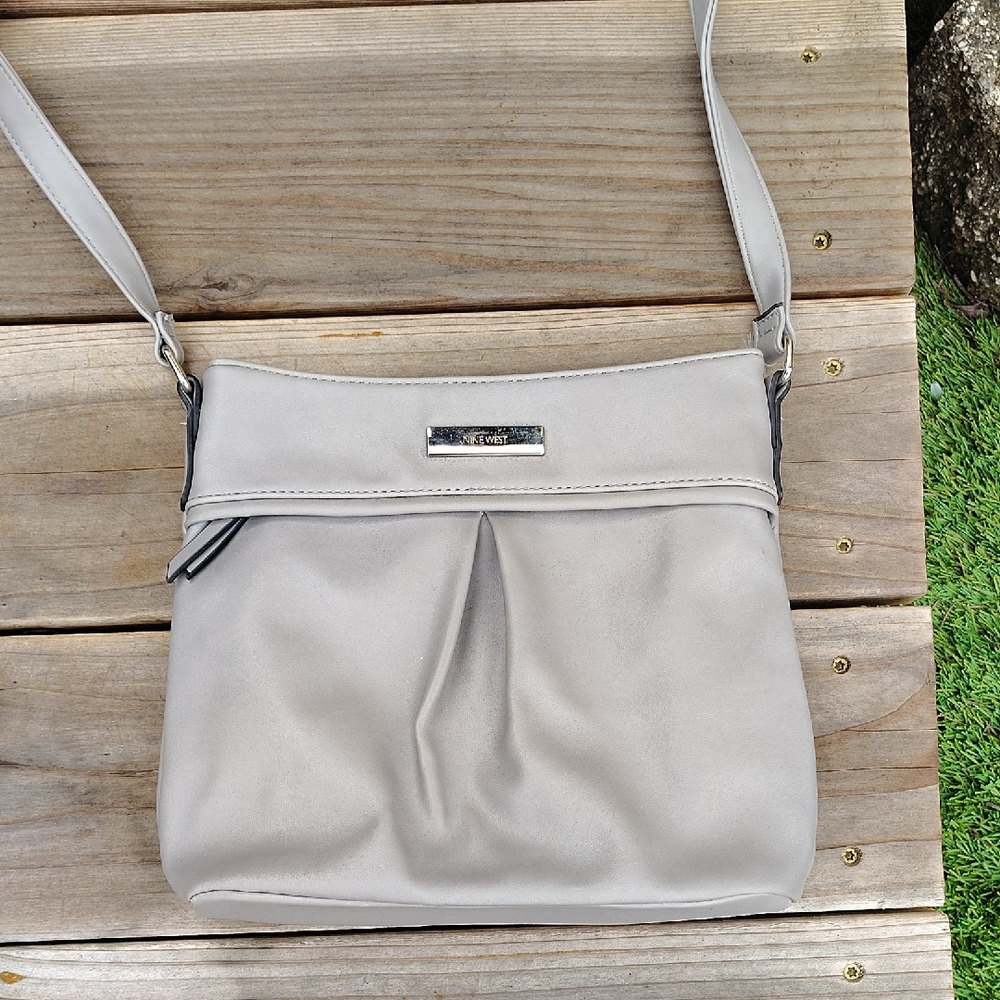 Nine West Light Gray Crossbody Bag
